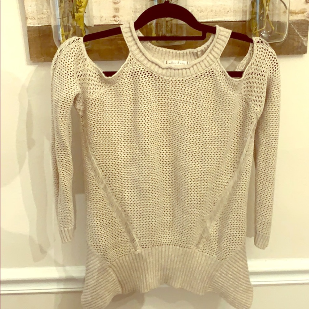 Cold Shoulder all season sweater
